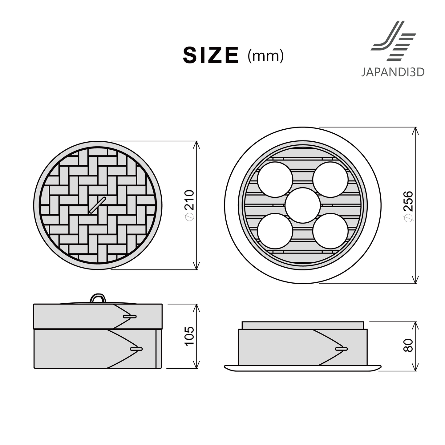 Bamboo Steamer (SEIRO) 2-piece set