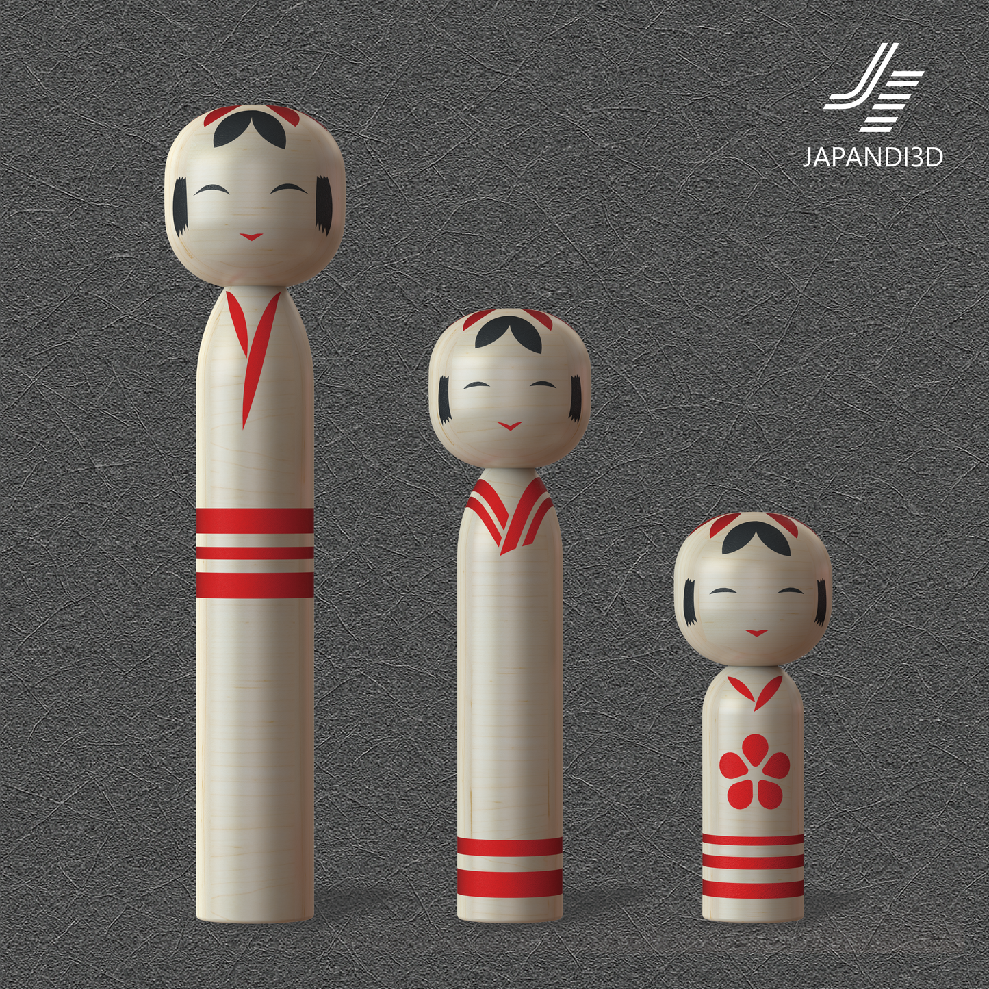 KOKESHI dolls (S/M/L) / 3-piece set
