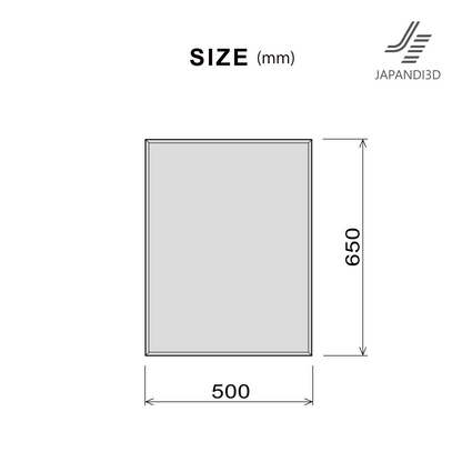 Wall Art Flow Size Chart - Dimensions W500 H650mm - 2-Piece Framed Set Specifications