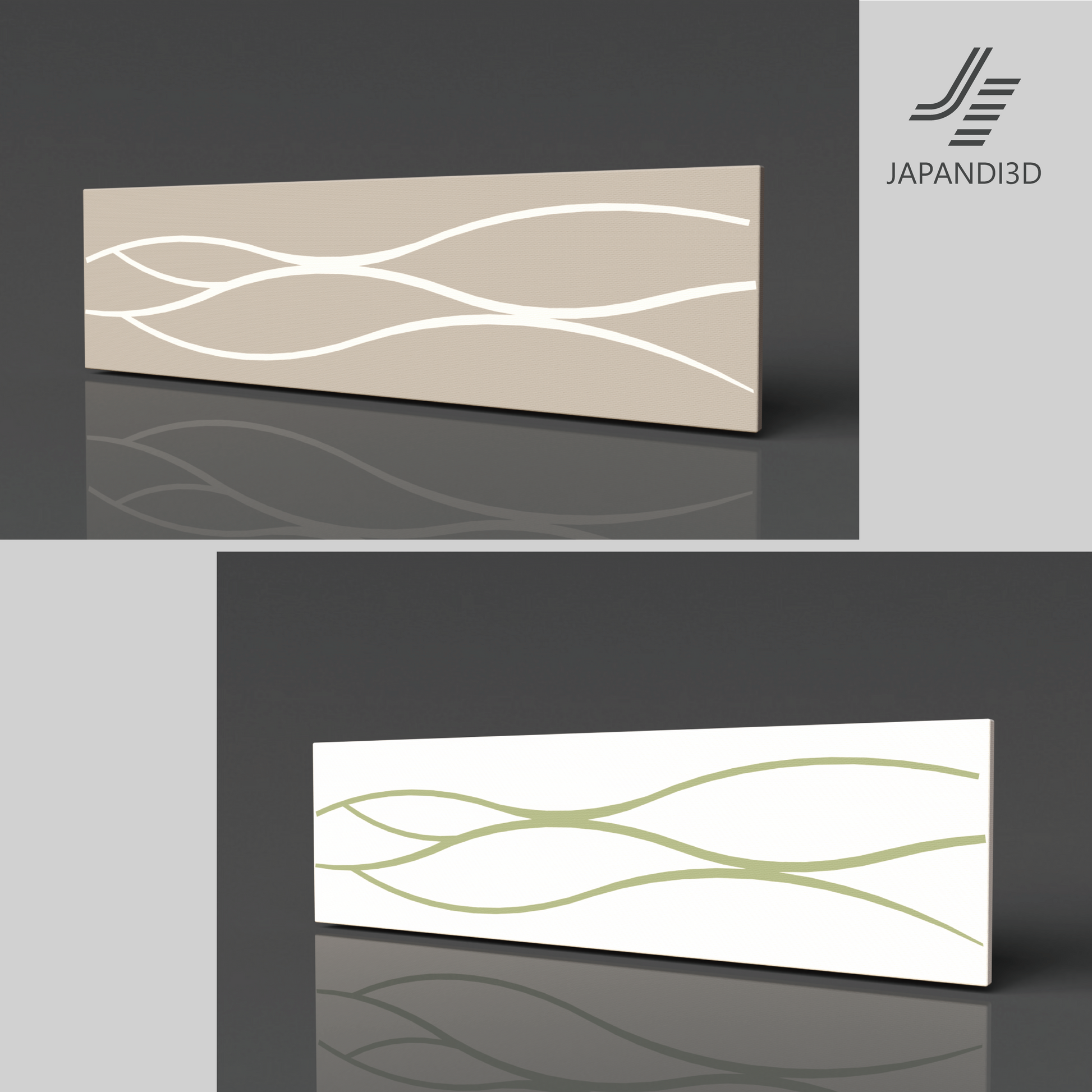 Wall Art Waves 2-Piece Set Color Variations - Abstract Panel Designs - Product Comparison