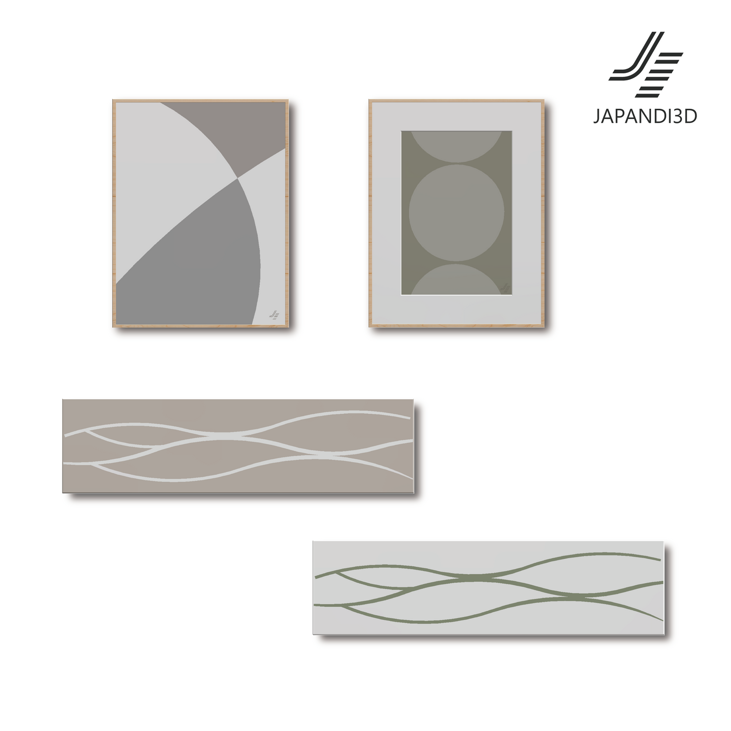 Wall Art "Flow" / 4-piece set