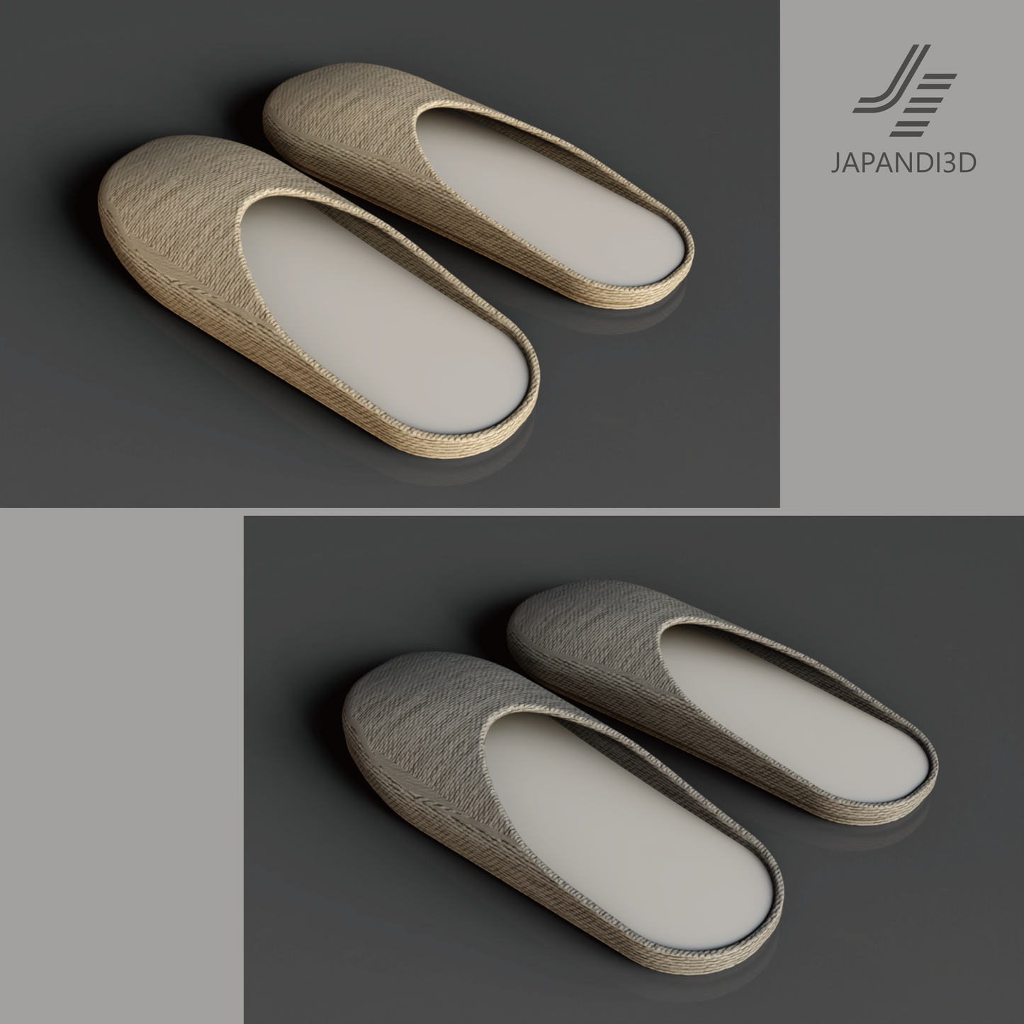 Fabric Slippers 2 Colors