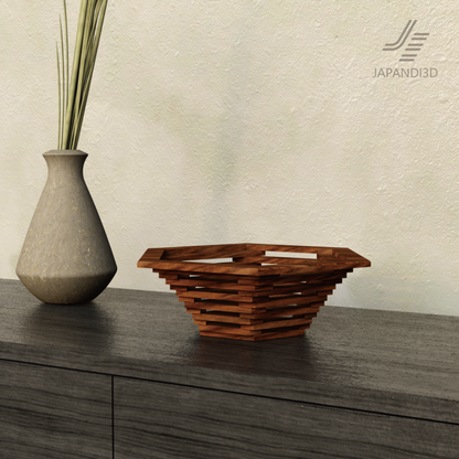 Layered Wood Object is shown in Light, Medium and Dark, comparing a bamboo-inspired light tone, neutral gray and deep dark finish for Japandi styling.