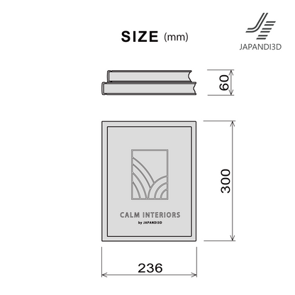 Decorative Books Vertical Set with Bookends - 3D Model with Size Reference - W290 D220 H280mm