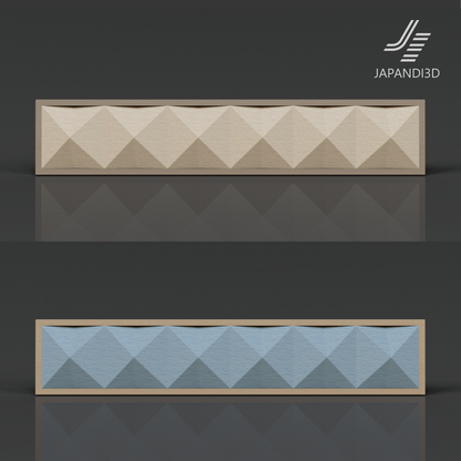 Wall Art Origami 2-Piece Set - Sand and Sea Colors - Geometric Folded Pattern - 3D Model FBX GLB