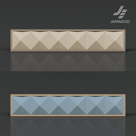 Wall Art Origami 2-Piece Set - Sand and Sea Colors - Geometric Folded Pattern - 3D Model FBX GLB