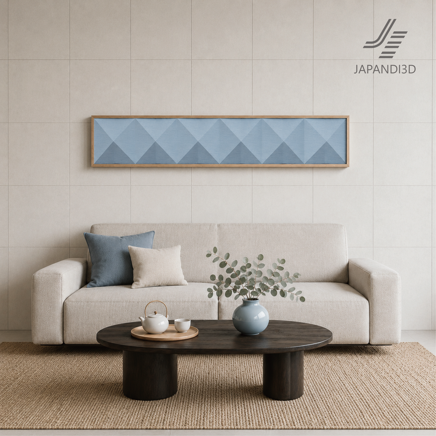 Wall Art Origami Detail - Folded Surface with Light and Shadow - Modern Japanese Wall Decor 3D Model