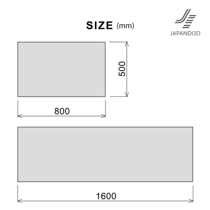 Jute Floor Mat dimensions chart, 800x500 and 1600x500, 3D model FBX GLB for interior rendering
