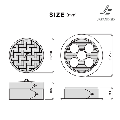 Bamboo Steamer (SEIRO) 2-piece set