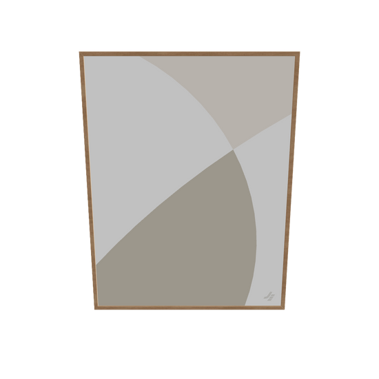 Wall Art Flow Frame 1 - Triangle Abstract Design - 3D Model Interactive Preview - W500 H650mm