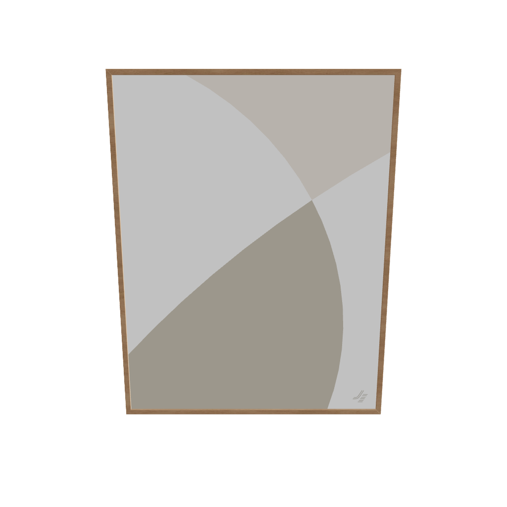 Wall Art Flow Frame 1 - Triangle Abstract Design - 3D Model Interactive Preview - W500 H650mm