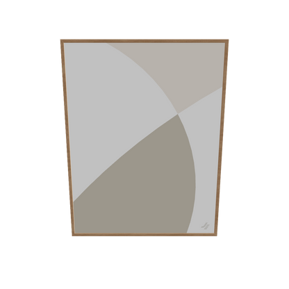 Wall Art Flow Frame 1 - Triangle Abstract Design - 3D Model Interactive Preview - W500 H650mm