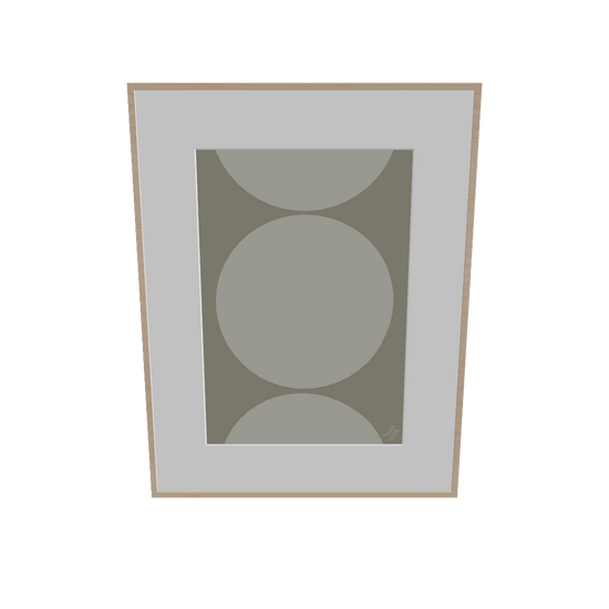 Wall Art Flow Frame 2 - Circle Abstract Design - 3D Model Interactive Preview - W500 H650mm