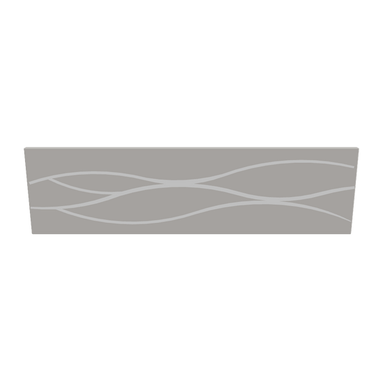 Wall Art Waves Panel 1 - 3D Model Interactive Preview - Abstract Wave Pattern W1100 H300mm