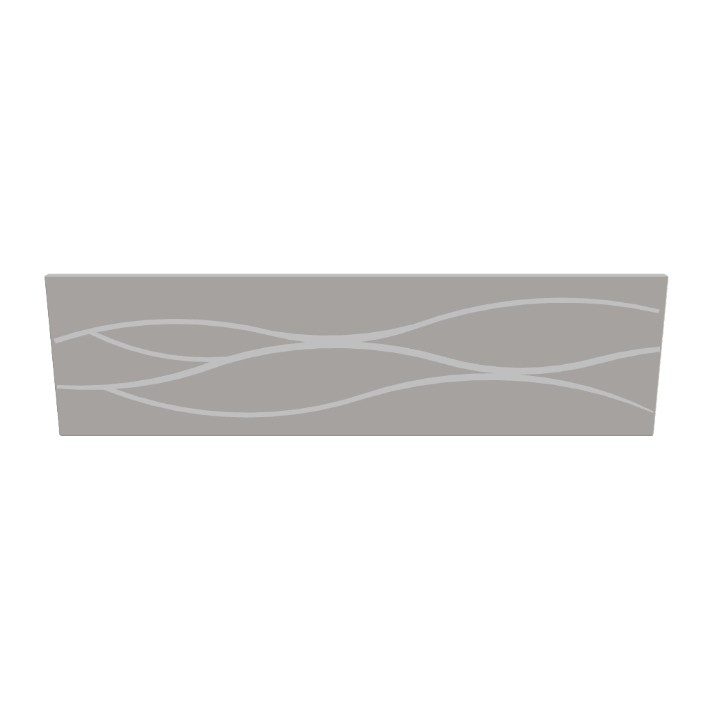 Wall Art Waves Panel 1 - 3D Model Interactive Preview - Abstract Wave Pattern W1100 H300mm