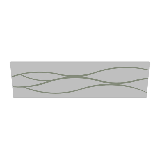 Wall Art Waves Panel 2 - 3D Model Interactive Preview - Abstract Horizontal Design W1100 H300mm