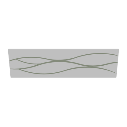 Wall Art Waves Panel 2 - 3D Model Interactive Preview - Abstract Horizontal Design W1100 H300mm