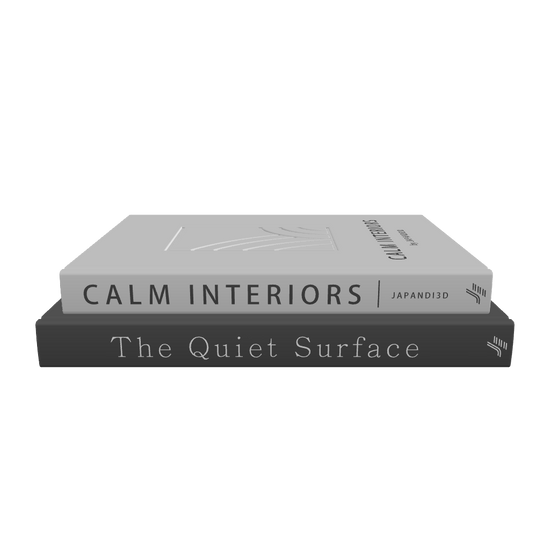 Decorative Books Horizontal Set - Interactive 3D Preview - Stacked Books W236 D300 H60mm - FBX GLB