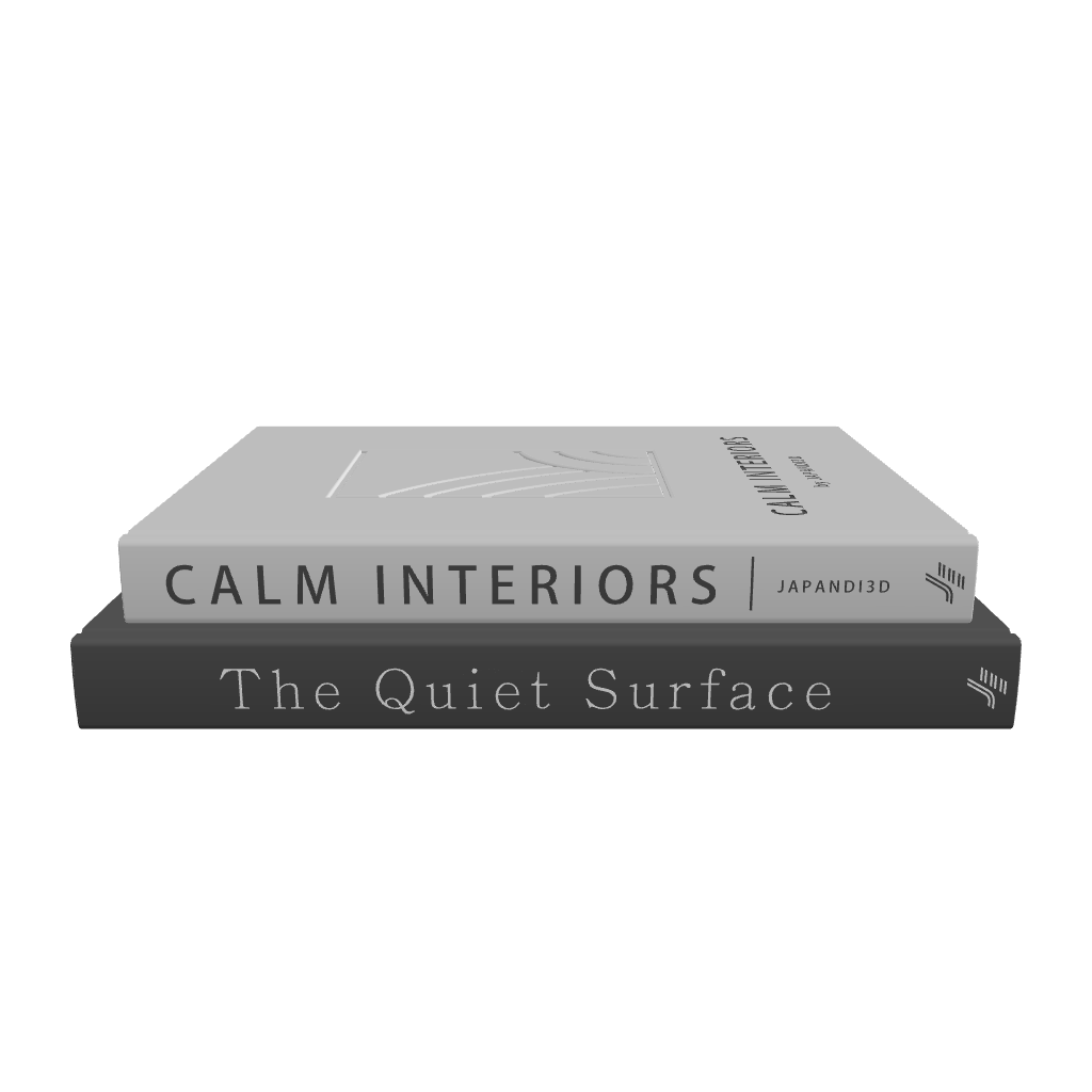 Decorative Books Horizontal Set - Interactive 3D Preview - Stacked Books W236 D300 H60mm - FBX GLB