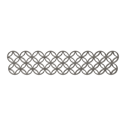 Wall Art KUMIKO Shippo greige 3D viewer preview, shippo pattern kumiko lattice panel, FBX GLB