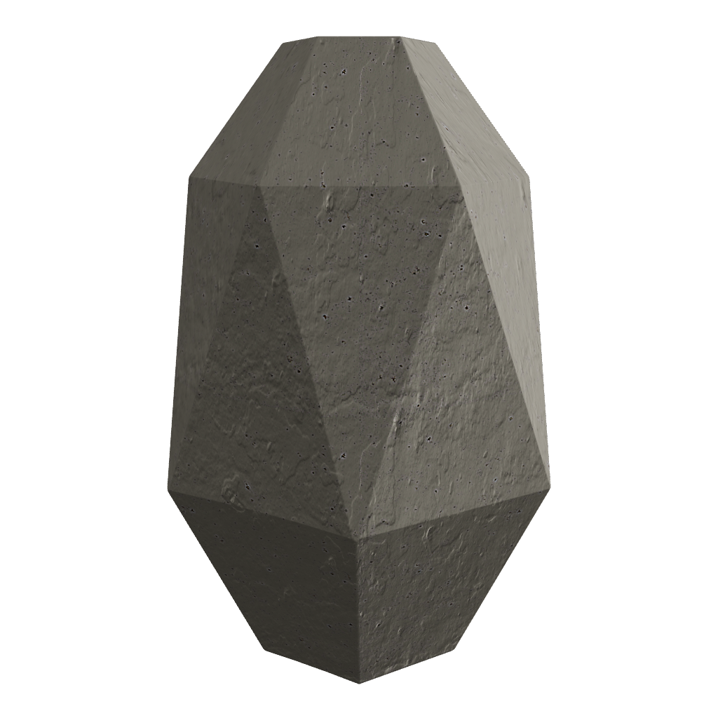 3D viewer preview of origami-inspired vase, faceted geometric form, W140 D170 H250 mm