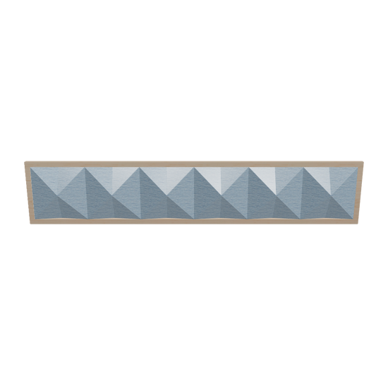 Wall Art Origami Sea Version - 3D Model Interactive Preview - W1860 H360mm Geometric Panel