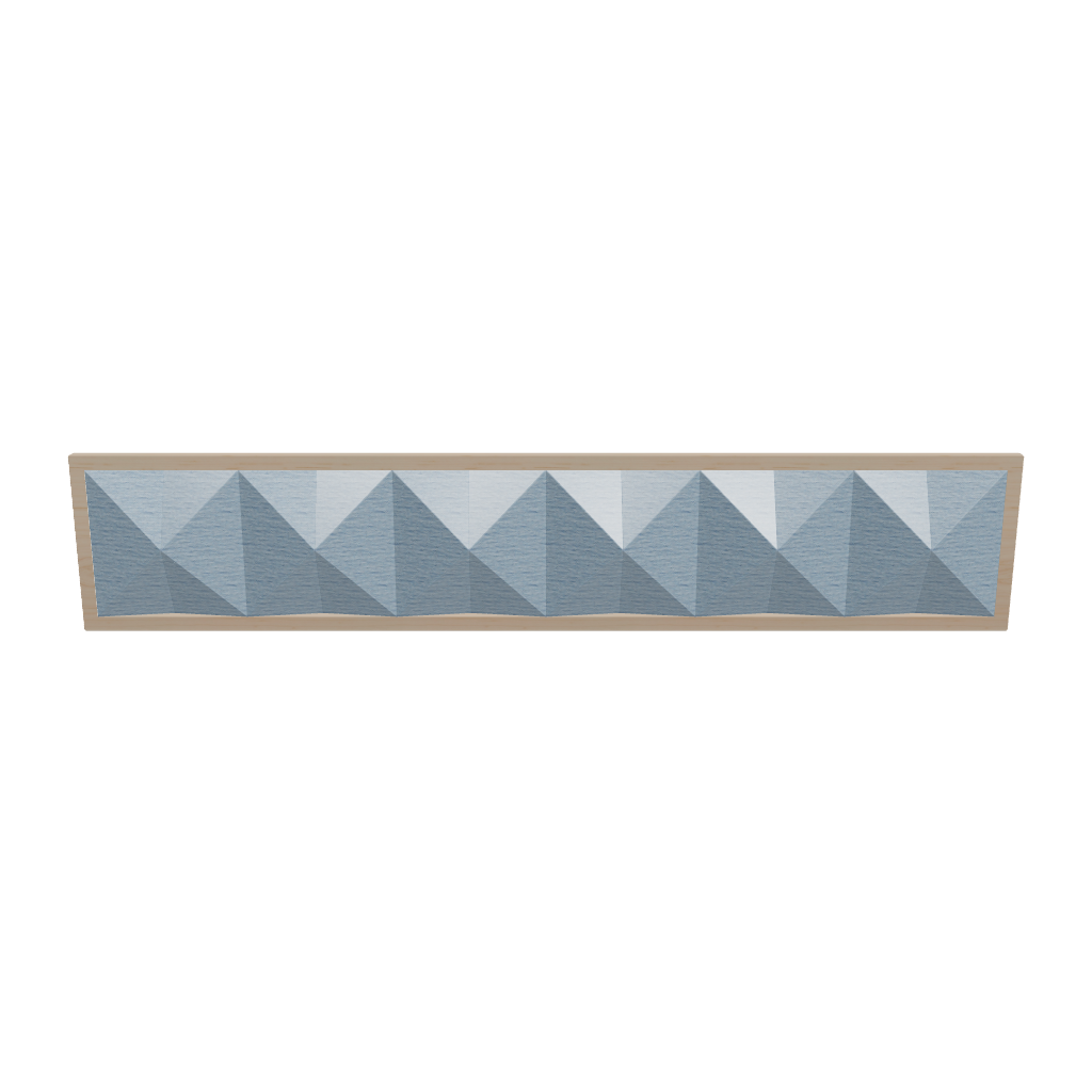 Wall Art Origami Sea Version - 3D Model Interactive Preview - W1860 H360mm Geometric Panel
