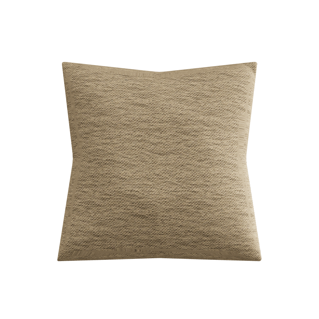 Square Cushion Ochre - 3D Model Interactive Preview - W400 D180 H400mm