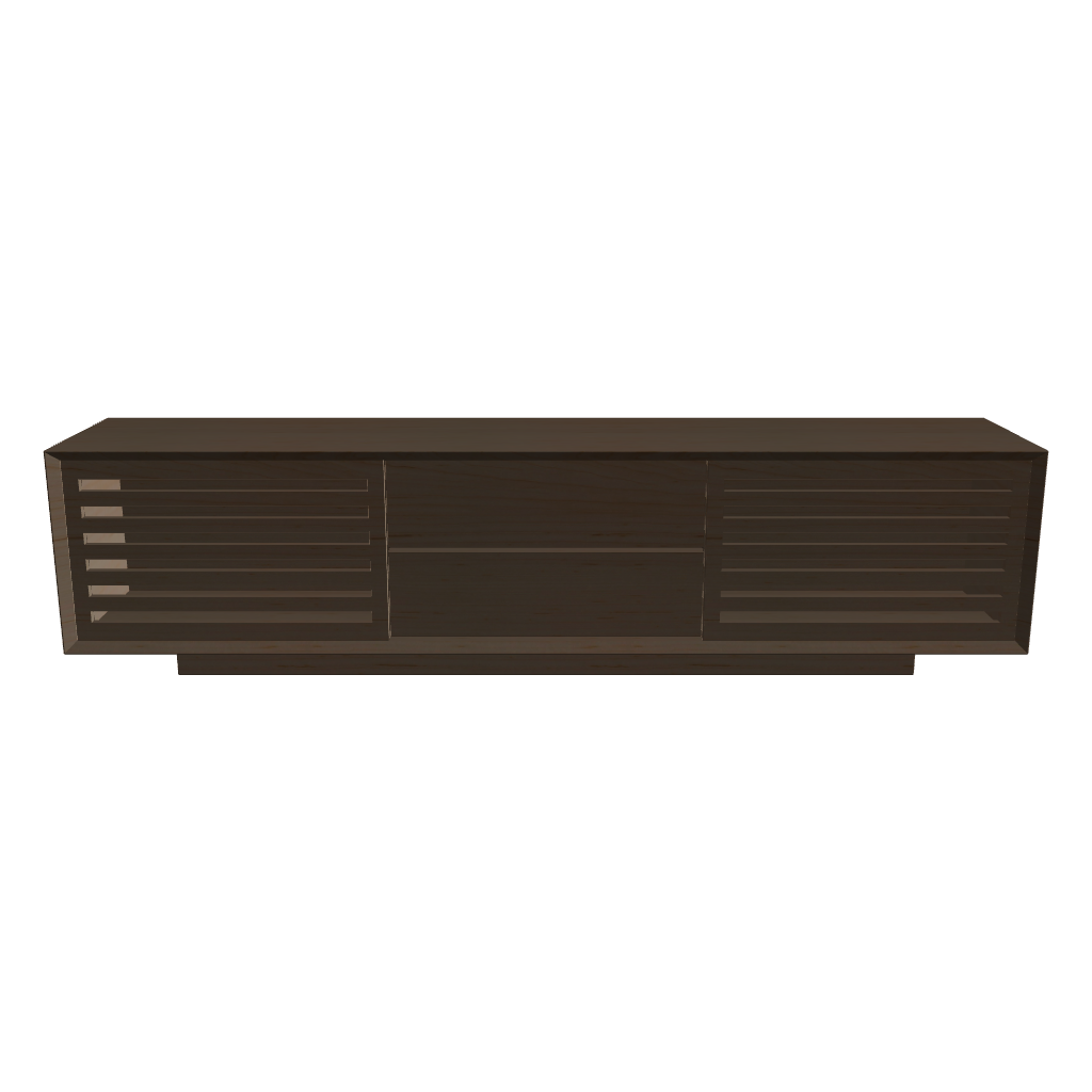 TV board dark color 3D viewer – FBX GLB for architectural visualization
