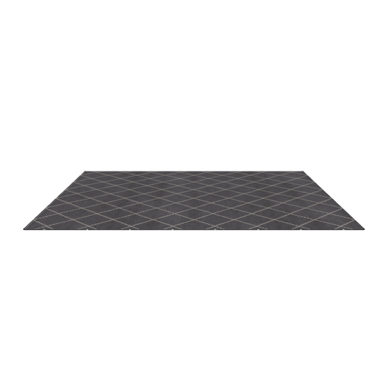 Diamond Stitch Rug Gray - 3D Model Interactive Preview - W2500 D2000mm