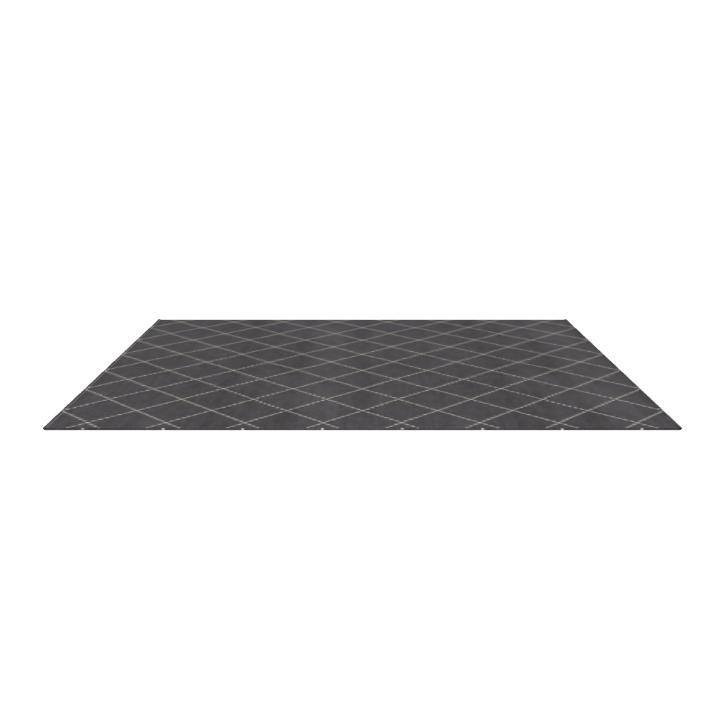 Diamond Stitch Rug Gray - 3D Model Interactive Preview - W2500 D2000mm
