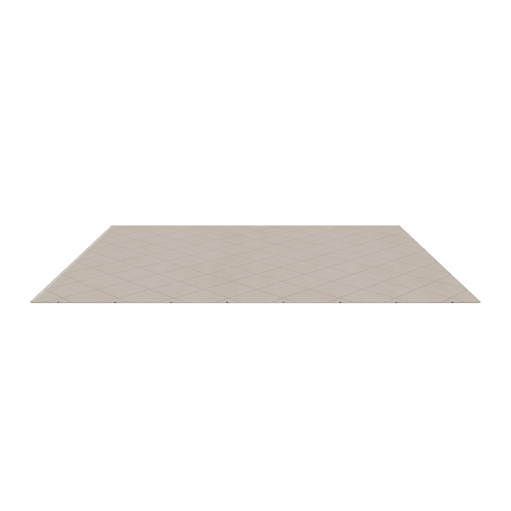 Diamond Stitch Rug Ivory - 3D Model Interactive Preview - W2500 D2000mm