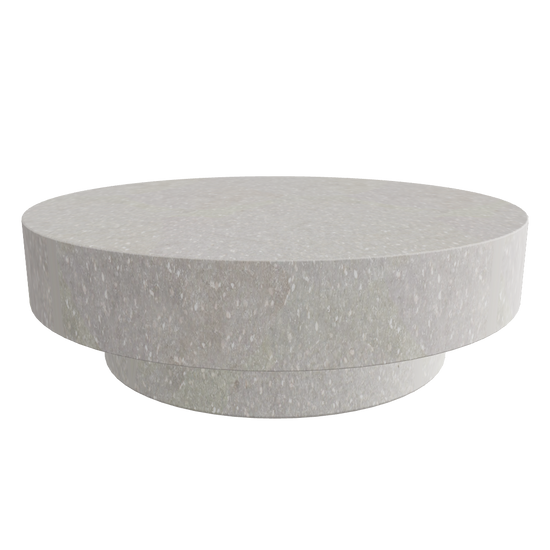 Stone Coffee Table φ900 H280 stone finish round low table 3D model FBX GLB architectural visualization