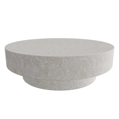 Stone Coffee Table φ900 H280 stone finish round low table 3D model FBX GLB architectural visualization