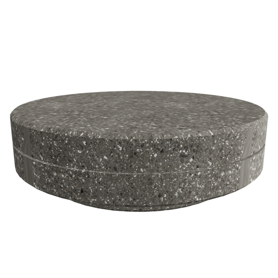 Stone Coffee Table Dark color 3D viewer preview, stone-look round coffee table, FBX GLB