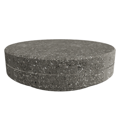 Stone Coffee Table Dark color 3D viewer preview, stone-look round coffee table, FBX GLB