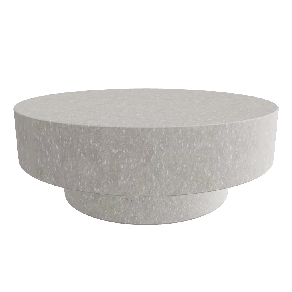 Stone Coffee Table φ750 H280 stone texture round low table 3D model FBX GLB