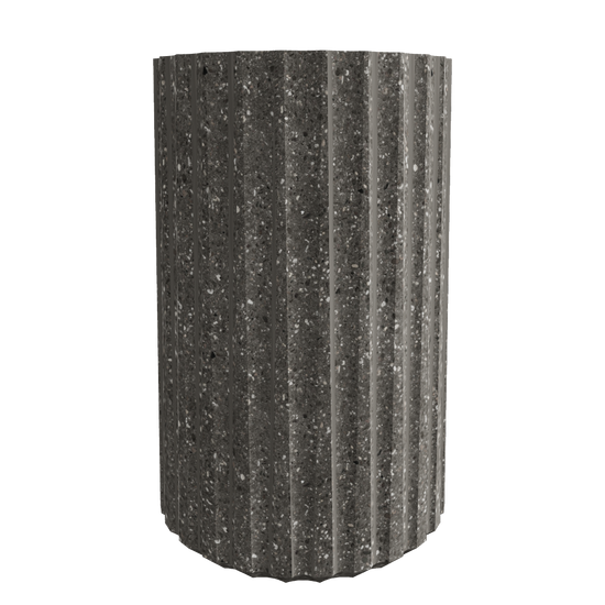 Stone Side Table Dark - 3D Model Interactive Preview - Diameter 300mm Height 460mm