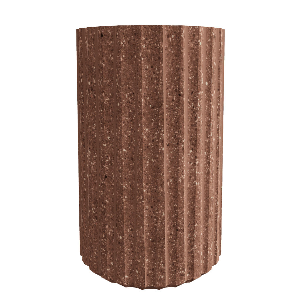 Stone Side Table Terracotta - 3D Model Interactive Preview - Diameter 300mm Height 460mm
