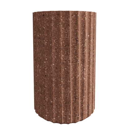 Stone Side Table Terracotta - 3D Model Interactive Preview - Diameter 300mm Height 460mm