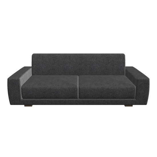 Sofa W2000 Dark Version 3D Model - Gray Fabric Upholstery - Modern Furniture Asset for Interior Design