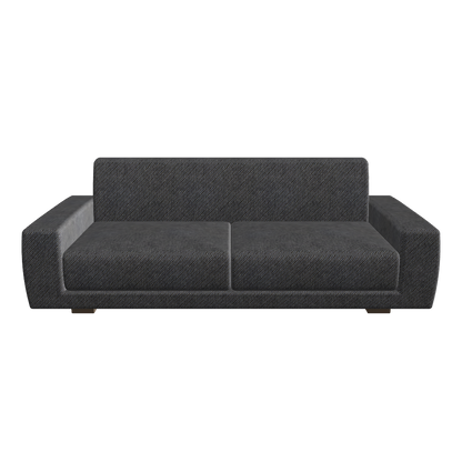 Sofa W2000 Dark Version 3D Model - Gray Fabric Upholstery - Modern Furniture Asset for Interior Design