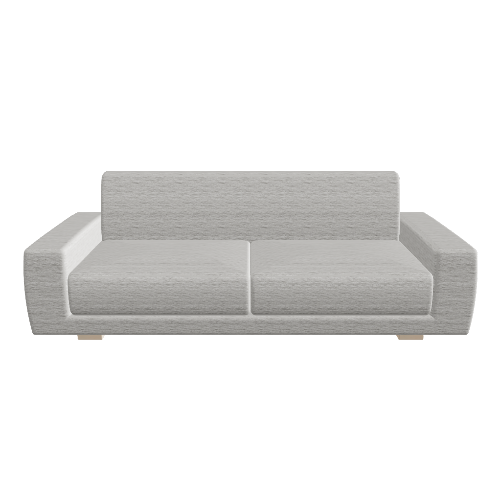 Sofa W2000 Light Version 3D Model - Beige Fabric Upholstery - Interactive Preview for Architecture Projects