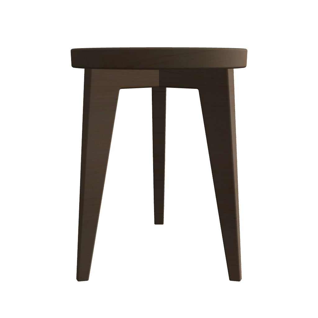 Round stool 3D model dark tone – free sample FBX GLB architectural visualization