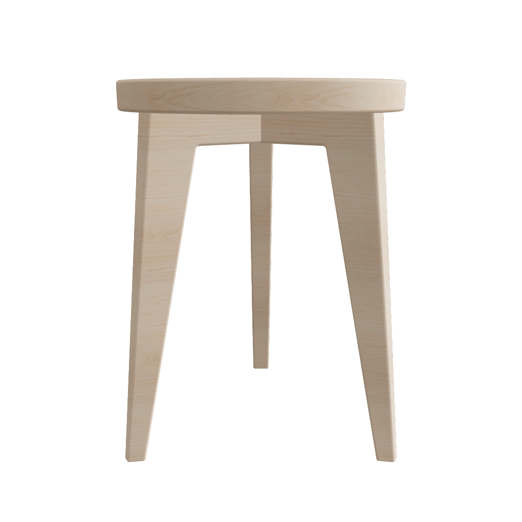 Round stool 3D model light tone – free sample FBX GLB architectural visualization