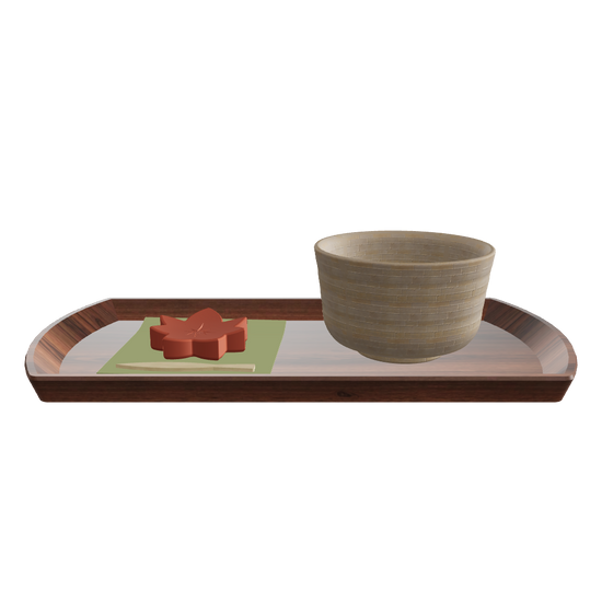 WAGASHI and Matcha Set - Autumn, 3D model