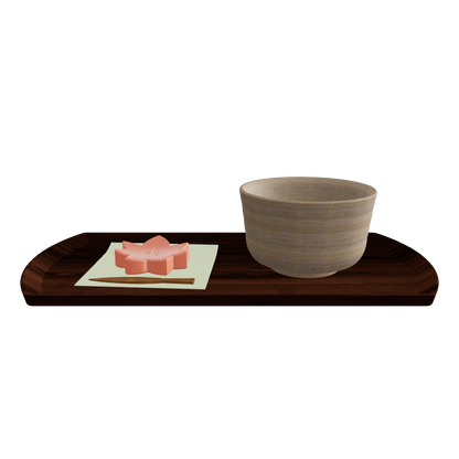 Japanese confectionery 3D model for ryokan or cafe interior visualization