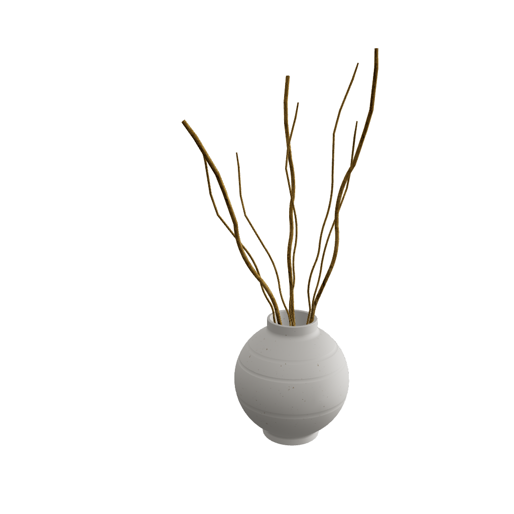 Decorative Branches - 3D Model Interactive Preview - Height 650mm Diameter 200mm Interior Object