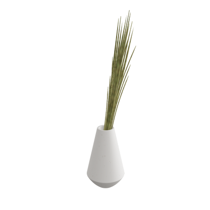 Decorative Stems 3D Model Interactive Preview - Natural Stems in Ceramic Vase - Archviz Interior Props