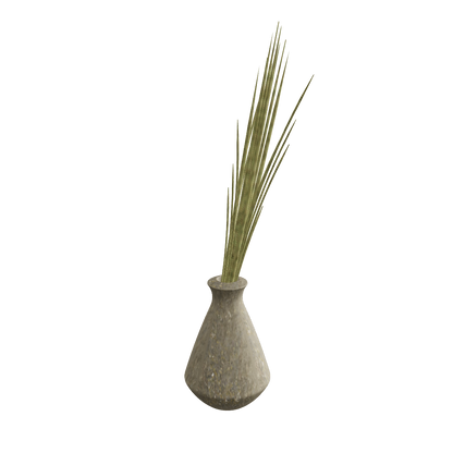 Decorative Stems 3D Model Interactive Preview - Natural Stems in Ceramic Vase - Archviz Interior Props